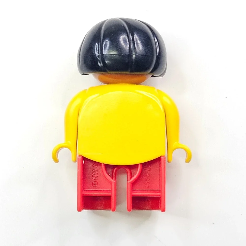 LEGO Duplo Figure Kids Small Yellow Red Female Mechanic Wrench Glasses 4555